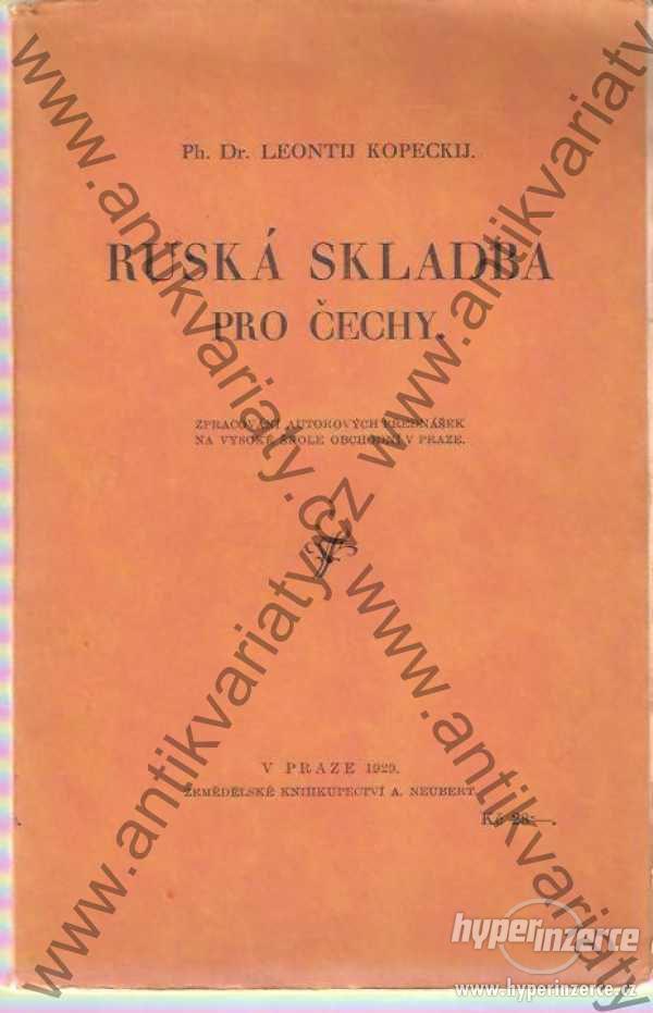 Ruská skladba pro Čechy Leontij Kopeckij 1929 - foto 1