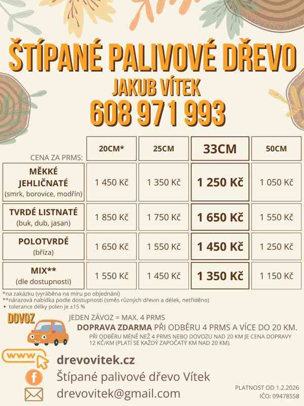 Štípané palivové dřevo - foto 2