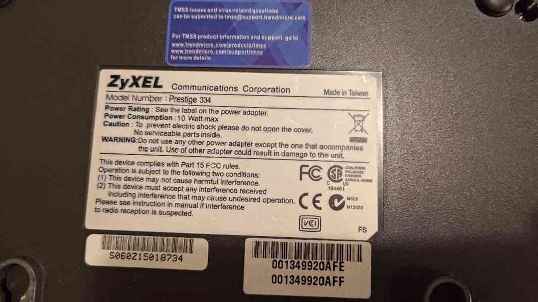 Router nový ZyXEL P-334 - foto 5