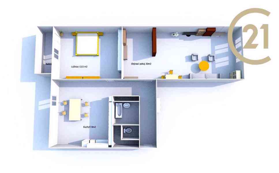 Exkluzivní prodej bytu v osobním vlastnictví 2+1/balkon, sklep, 55m2 - Praha - Letňany - foto 1