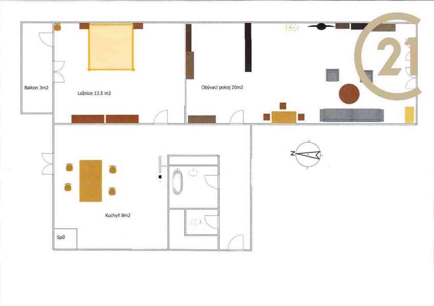 Exkluzivní prodej bytu v osobním vlastnictví 2+1/balkon, sklep, 55m2 - Praha - Letňany - foto 2