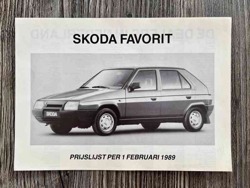 Dobový prospekt Škoda Favorit 136L ( 1989 ) NL - foto 3