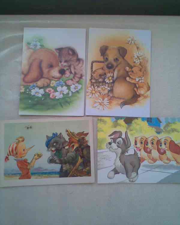 Retro pohlednice dětské pohádkové - foto 5