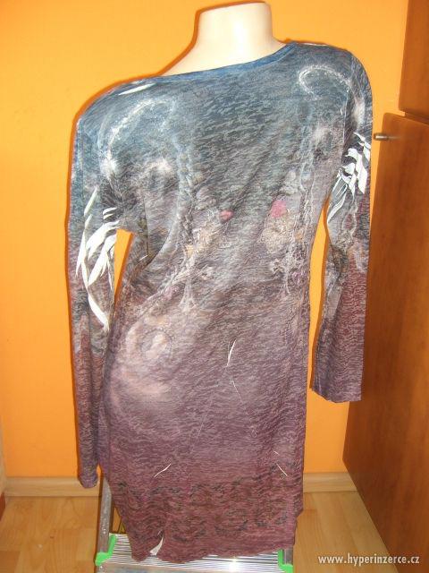dlouhý top,šaty s flitry,tričko/triko/ tunika L/XL - foto 3