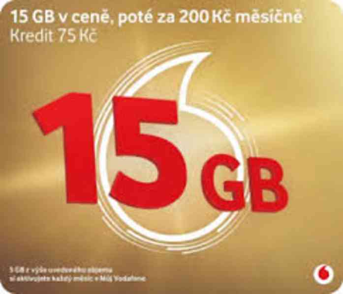 Vodafone Předplacená karta - Zlatá karta   