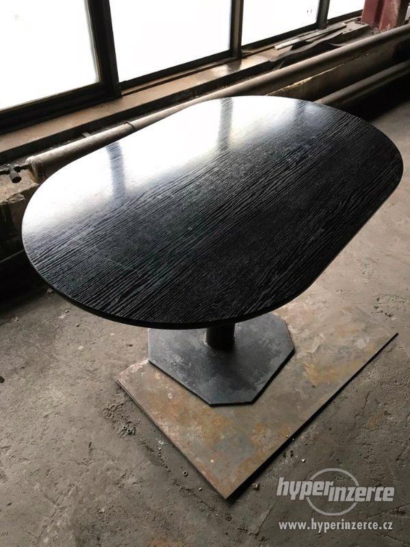 Ovalný stůl černý - více kusů - foto 2
