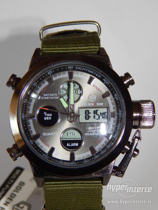 Masivní pánské  military hodinky Jäger s LCD displejem moder - foto 6