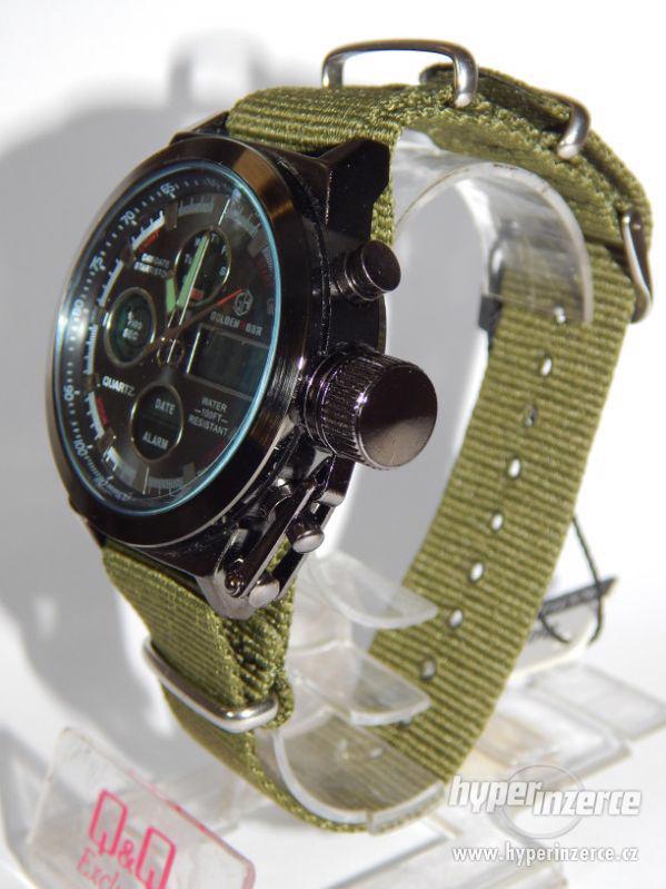 Masivní pánské  military hodinky Jäger s LCD displejem moder - foto 7