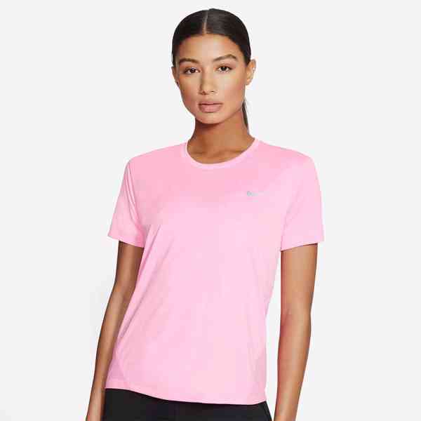 Nike - Dámské růžové tričko Miler  Velikost: S
