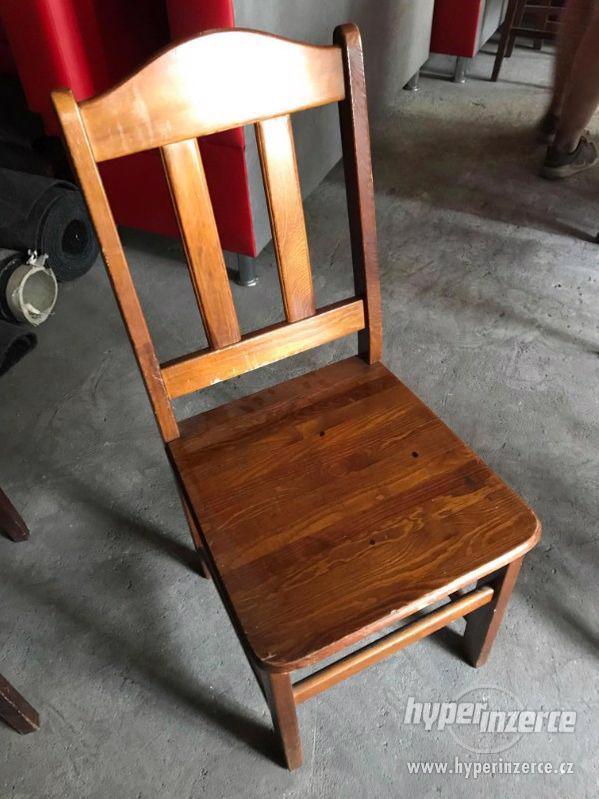 Židle dřevěná hnědá - č.2 - foto 2