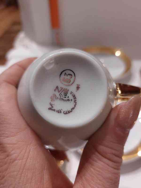 Starožitné šálky II.pol 20 st -Porcelánka Stará Role - foto 4