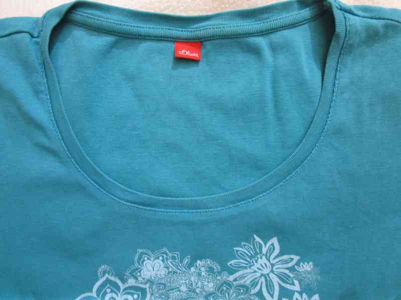 Pěkné zelené bavl. tričko zn. S.Oliver, kr. rukáv, vel. 38 - foto 2