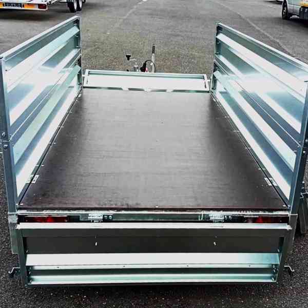 Nový brzděný vozík 1300Kg, 2,65mx1,30,+bočnice +plachta, DPH - foto 11