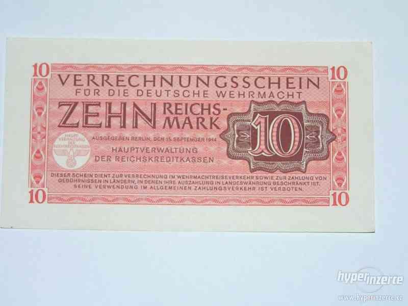 Bankovka 10 ReichsMark 1944 Wehrmacht stav N - foto 1