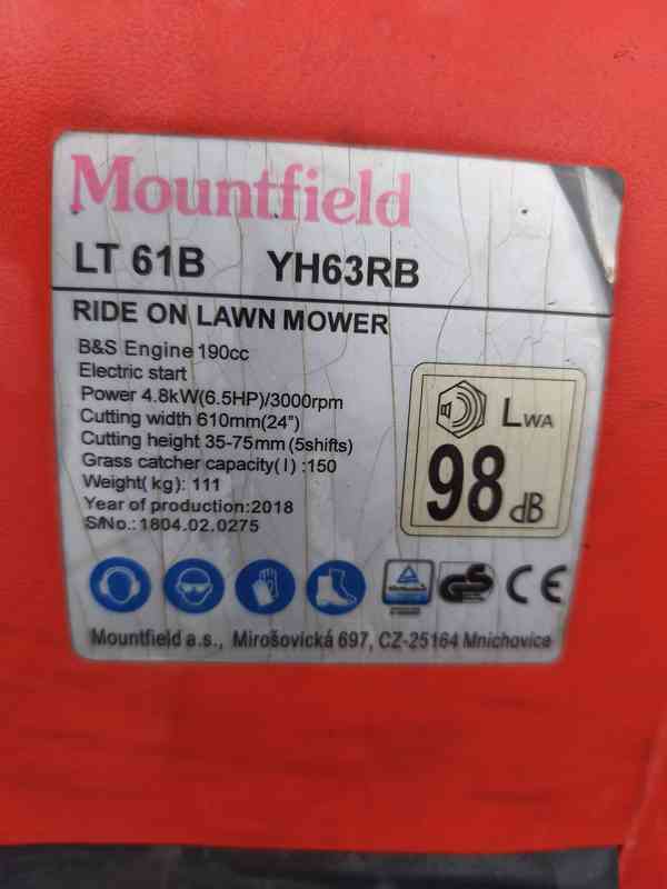 Zahradní rider Mountfield Levita LT61B - foto 5