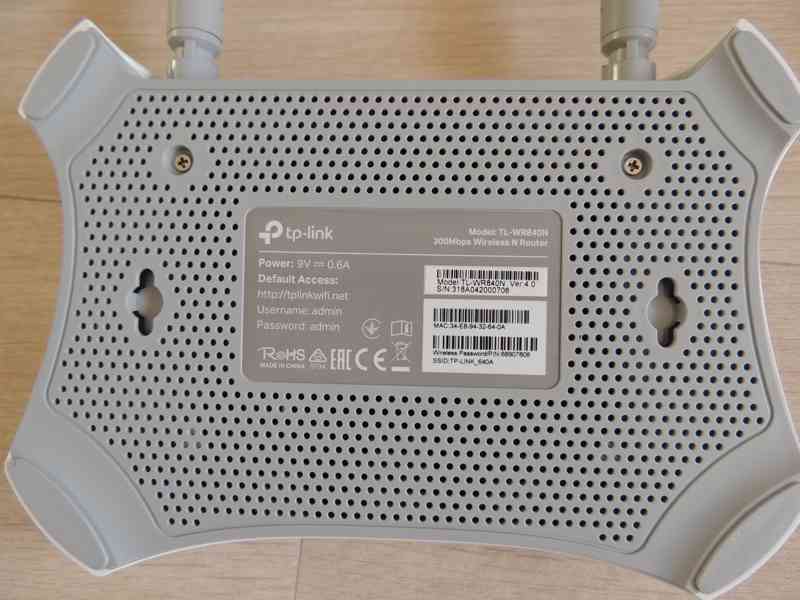 WiFi router TL-WR840N 802.11b/g/n 300 Mbps - foto 2