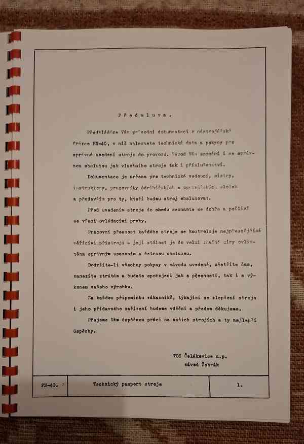 Návod frézky FN-40 - foto 2