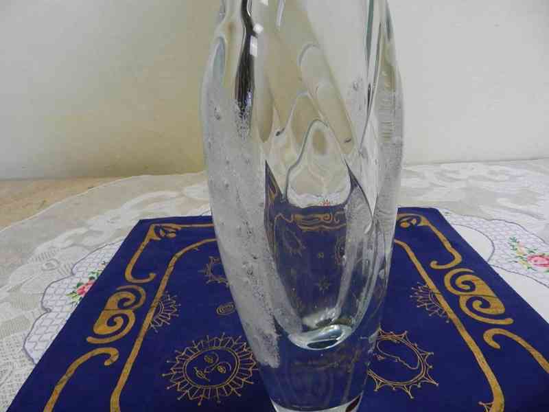Zajímavá Autorská Váza z hutního skla Paleček Škrdlovice - foto 4