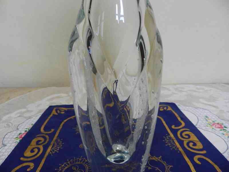 Zajímavá Autorská Váza z hutního skla Paleček Škrdlovice - foto 5
