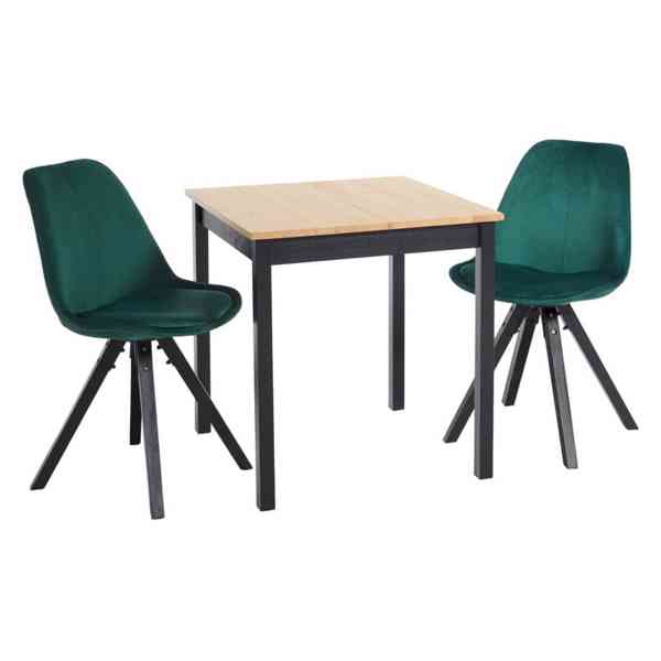 2 tmavě zelené jídelní židle Essentials Dima - foto 1