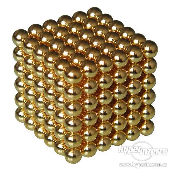 NEOCUBE - 3D magnetické puzzle (gold) - foto 1