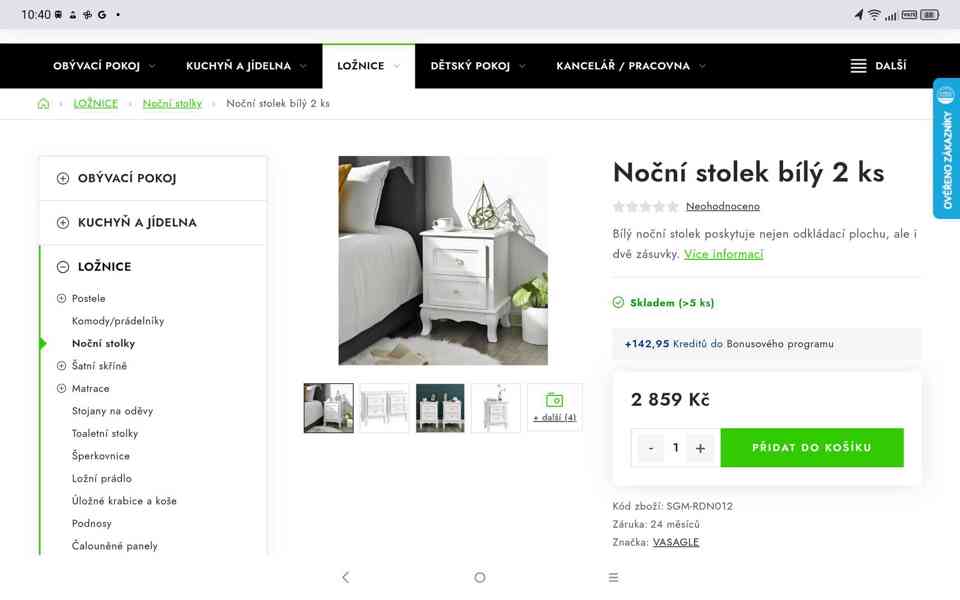 Noční stolek Tábor - foto 2