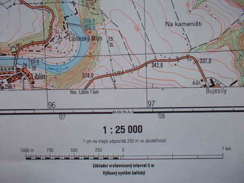 Vojenská profesionální tajná mapa Kožlany 1:25 - foto 5
