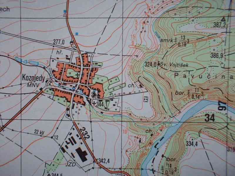Vojenská profesionální tajná mapa Kožlany 1:25 - foto 2