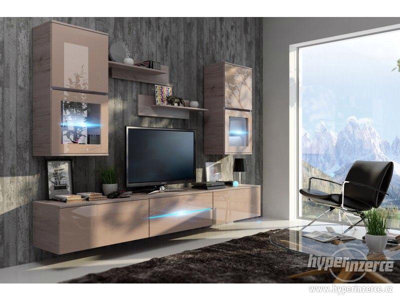 NOVÁ obývací stěna ZUZANA 2 lesklá DOPRAVA ZDARMA! - foto 3