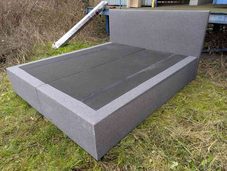 Vysoká čalouněná manželská postel BOXSPRING - 200x180cm - foto 2