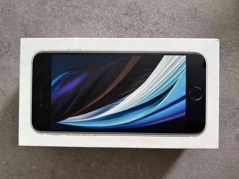 Apple Iphone SE bílý pěkný stav + sklo a obal flip - foto 1