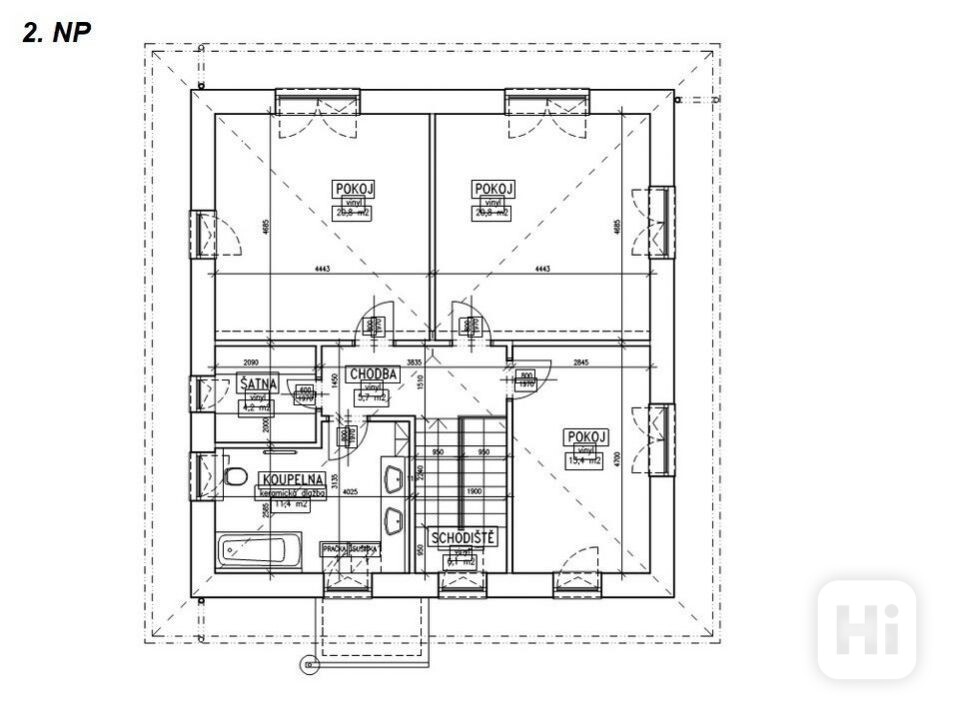 Novostavba rodinného domu 169 m2, pozemek 802 m2, Brandýsek, okr. Kladno - foto 28