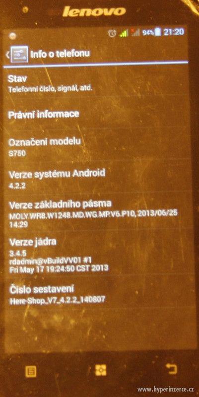 LENOVO S750, odolný DUAL SIM, notifikační led dioda, 4 jádra - foto 7