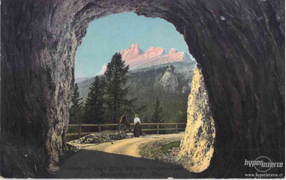 Stará pohlednice Tyroly - Croda da Lago - foto 1