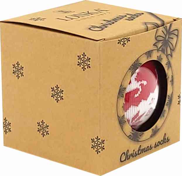 Ponožky unisex vánoční Lonka Elfi - červené-bílé - foto 4