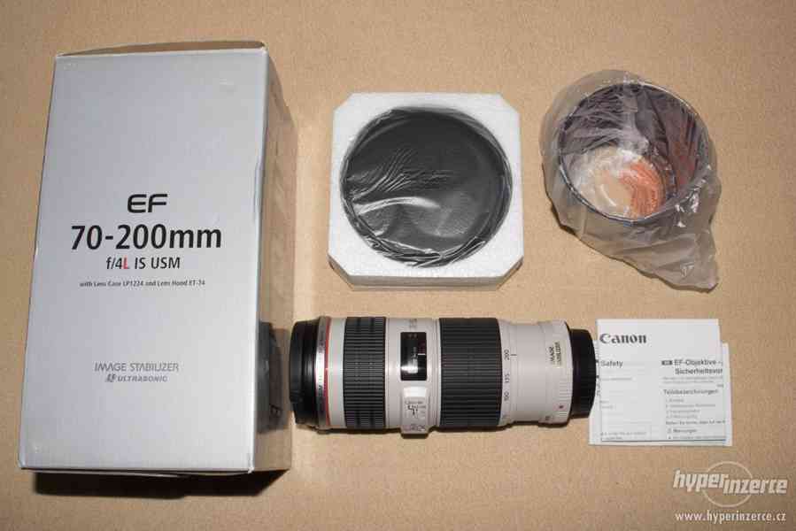 Zoom tele objektiv Canon 70-200mm f/4L IS USM + záruka - foto 1
