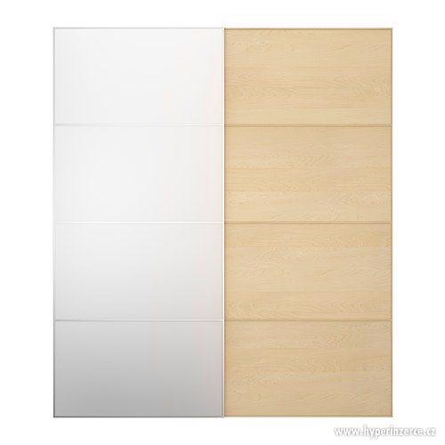 Pax Malm 200x236cm bříza/zrcadlo pos. dveře PC:9890,- IKEA - foto 1