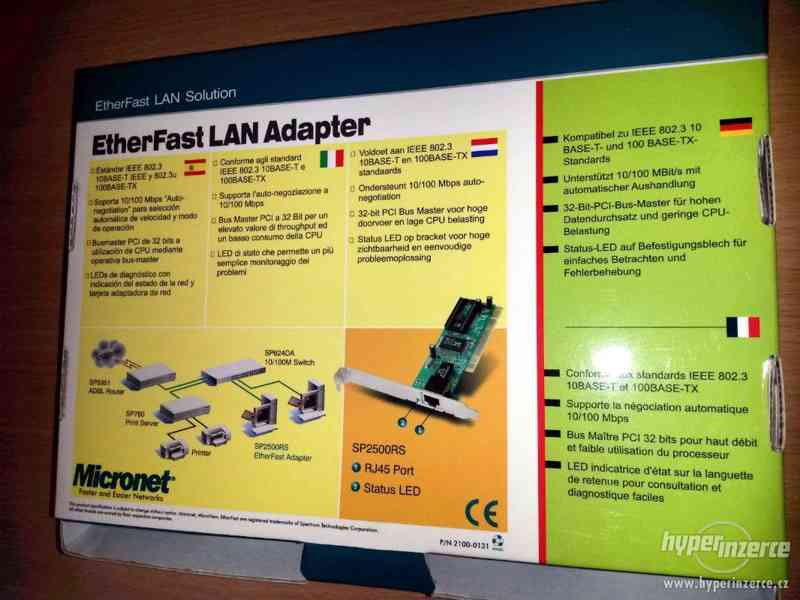 LAN síťová karta Ethernet do PCI, Mironet - foto 4