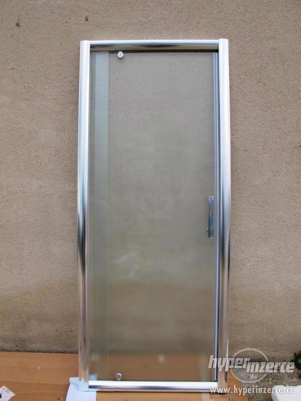 Sprchové dveře 88-96x185 cm chrom, matné sklo - foto 1