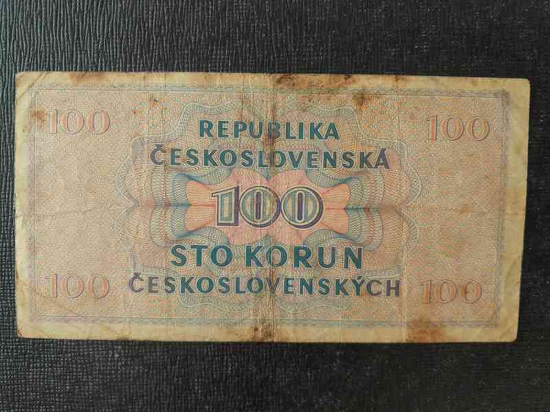  100 Kčs bankovka 1945 série Cxx 523071  - foto 2