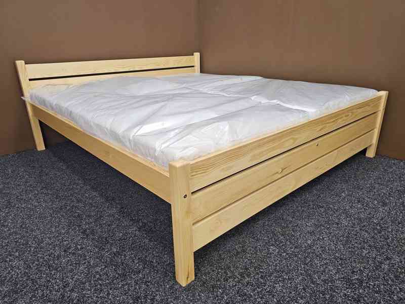 Prodám nové masiv zvýšené postele NUNO s roštem 180x200cm - foto 4