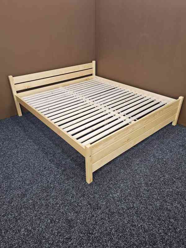 Prodám nové masiv zvýšené postele NUNO s roštem 180x200cm - foto 1