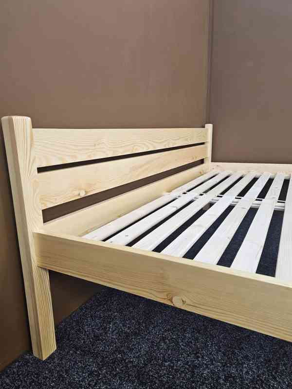 Prodám nové masiv zvýšené postele NUNO s roštem 180x200cm - foto 2