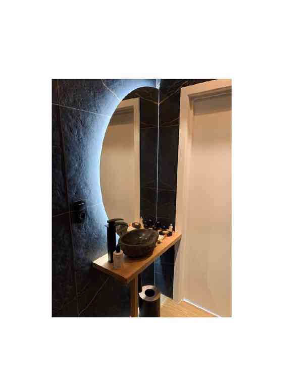 Koupelnové zrcadlo půlkruhové s osvětlením - HELENA LED - foto 3