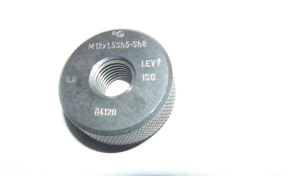 Závitový kroužek mezní M 12x1,5  LEVÝ Sh5-Sh8, DOBRÝ (ČR) - foto 3