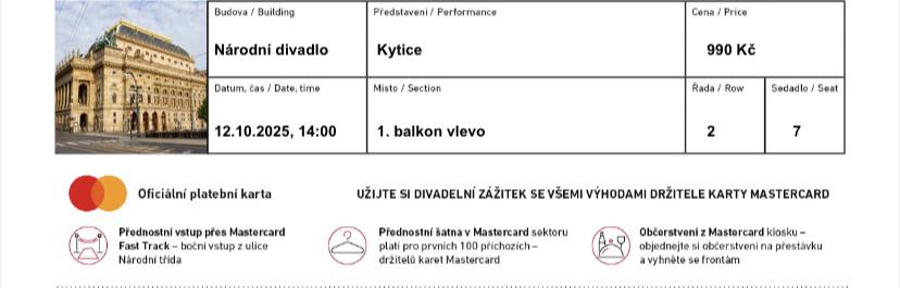 Kytice - 2 vstupenky - Národní divadlo - 12.10. - 14.00 - foto 3