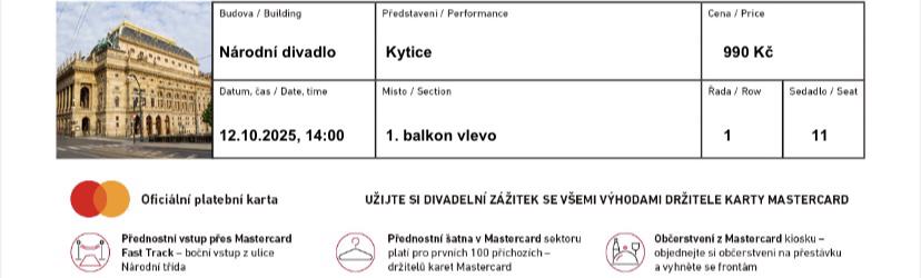 Kytice - 2 vstupenky - Národní divadlo - 12.10. - 14.00 - foto 4