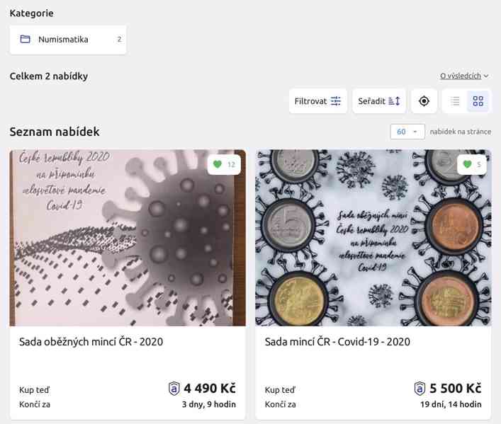 Vzácná sada oběžných mincí Covid ( emise jen 500 ks. ) - foto 6