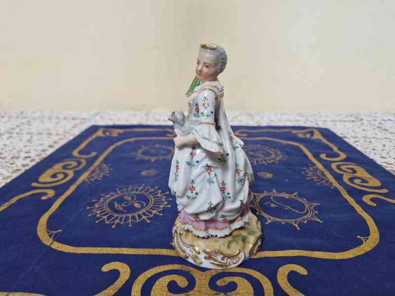 Krásná porcelánová Soška Dáma s paraplíčkem  Vídeň - foto 6