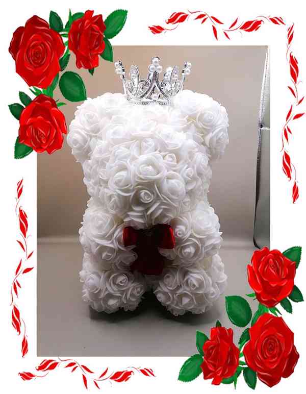 Medvídci z pěnových růží (Různé druhy) - foto 3